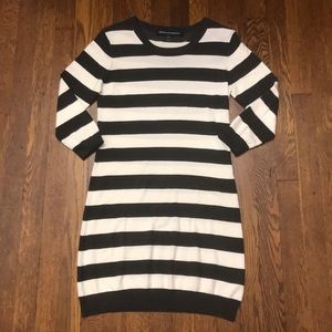 Charcoal & White Sweater Dress